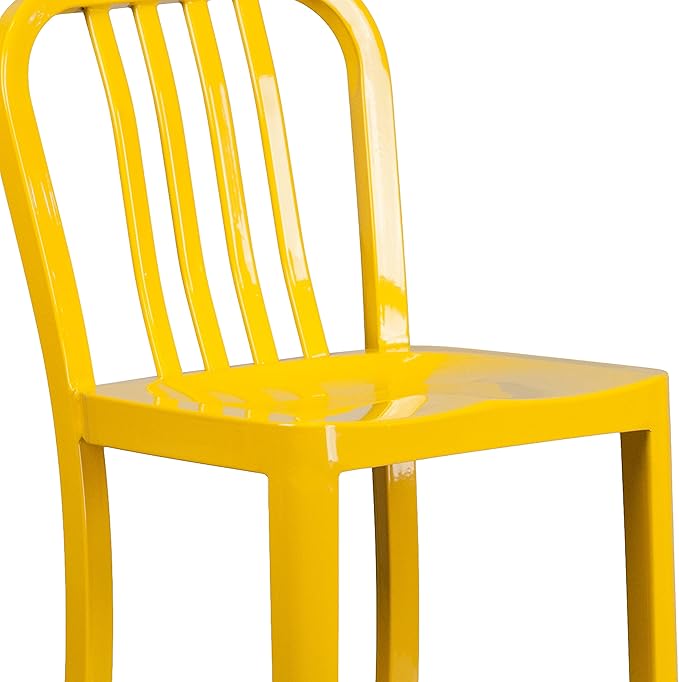 Flash Furniture Gael Commercial Grade 2 Pack 30" High Yellow Metal