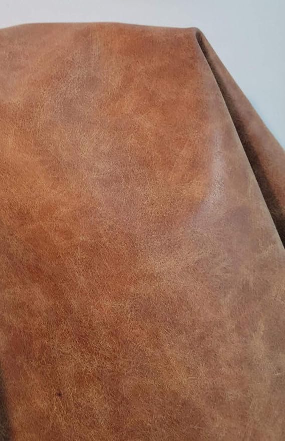 NAT Leathers | Soft Faux Leather Upholstery Fabric by The Yard | Synthetic PU