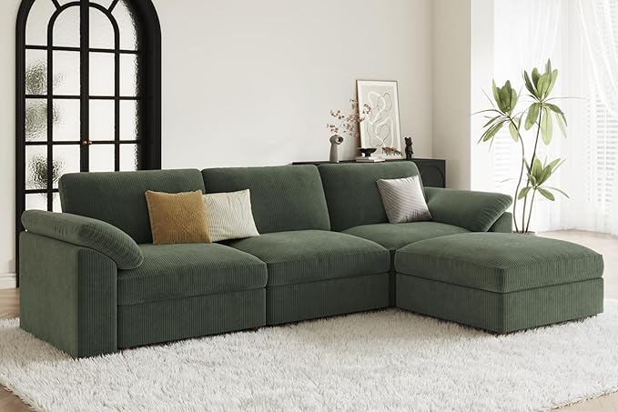 EASE MOOSE Oversized Sectional Modular Sofa, Deep Seat Modular Sectional Cloud