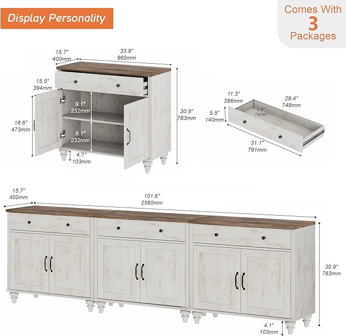 WAMPAT TV Stand for 100 inch TV