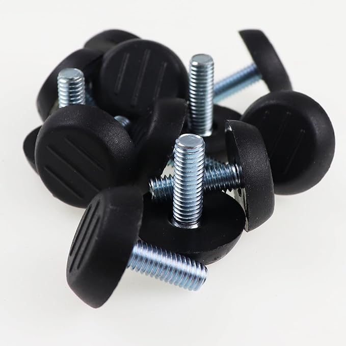 M6 Adjustable Furniture Levelers Table Feet Screw in Threaded, Screw on Chair