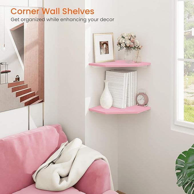 Homode Corner Floating Shelves, Corner Wall Shelf