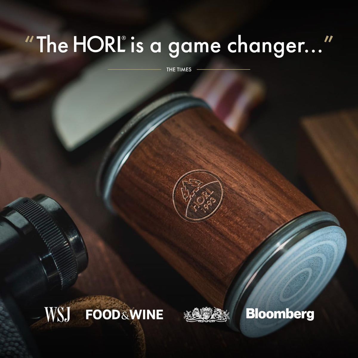 HORL 2 Walnut Rolling Knife Sharpener - Kitchen Knife Sharpener for Razor Sharp Edges - Diamond & Ceramic Knife Sharpening Kit - Professional Rolling Sharpener with 15° & 20° Angles - Made in Germany