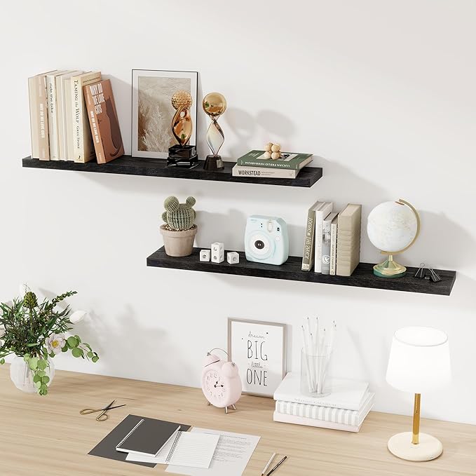Fun Memories Floating Shelves for Wall, 40 Inch Floating Shelves for Home Decor