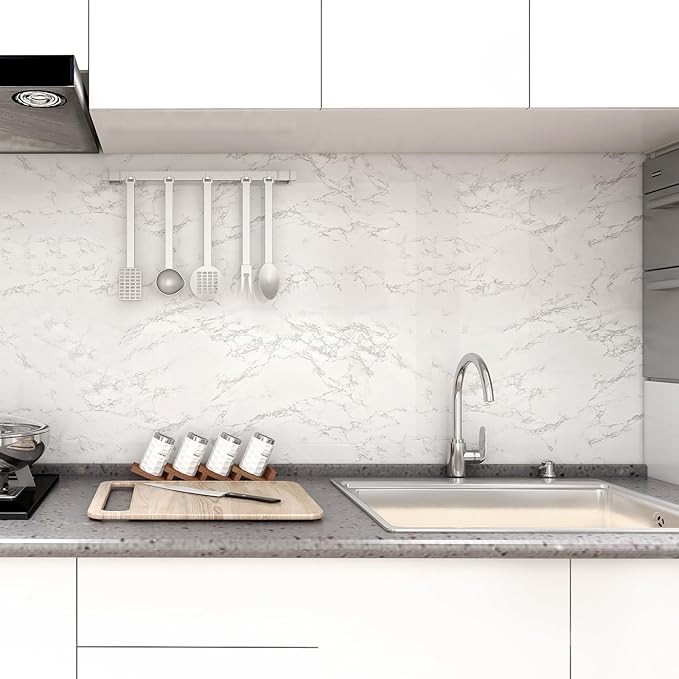 practicalWs Peel and Stick Marble Wallpaper 15.7'' x 236.2'' Marble Contact