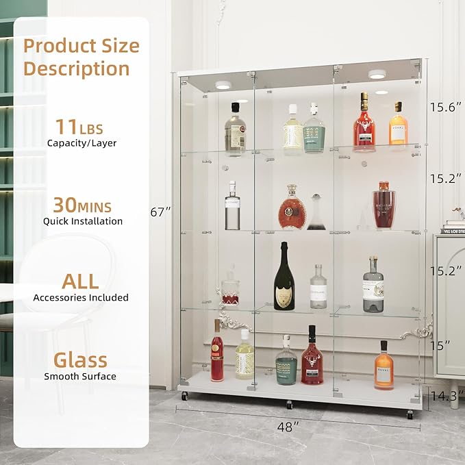 Beauty4U Glass Display Cabinet