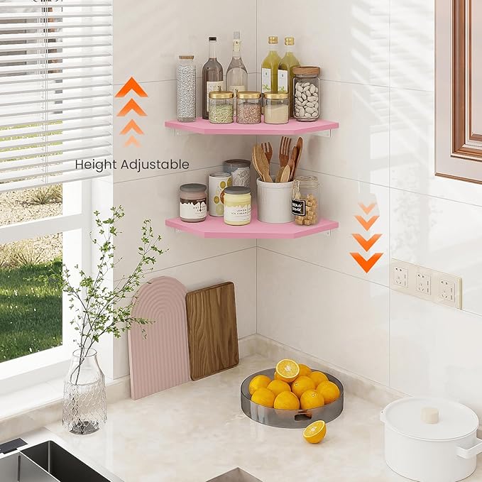 Homode Corner Floating Shelves, Corner Wall Shelf