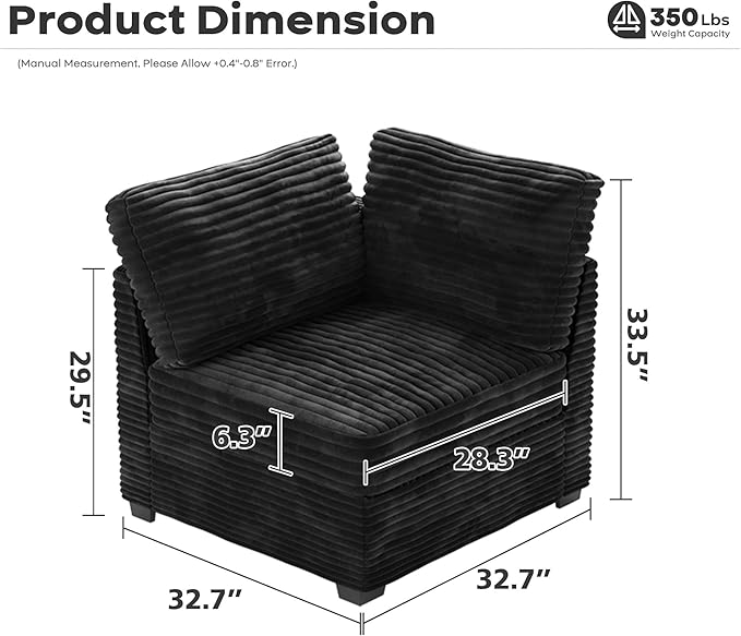 ovios 32.7 inches Armrest Seat Module