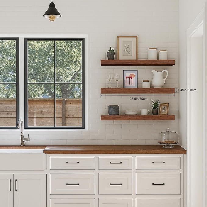 Floating Shelves for Wall, Bathroom Shelves Over Toilet, Wall Shelves & Book