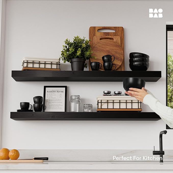 BAOBAB WORKSHOP Wood Floating Shelves