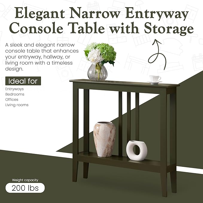 Kings Brand Furniture Narrow Console Table