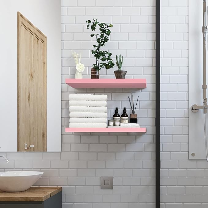 SAUMONIERES 24 Inch Floating Wall Shelves