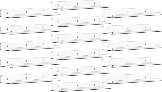 Qukaka Floating Shelves for Wall Decor, Living Room, Bathroom Decor, Nail