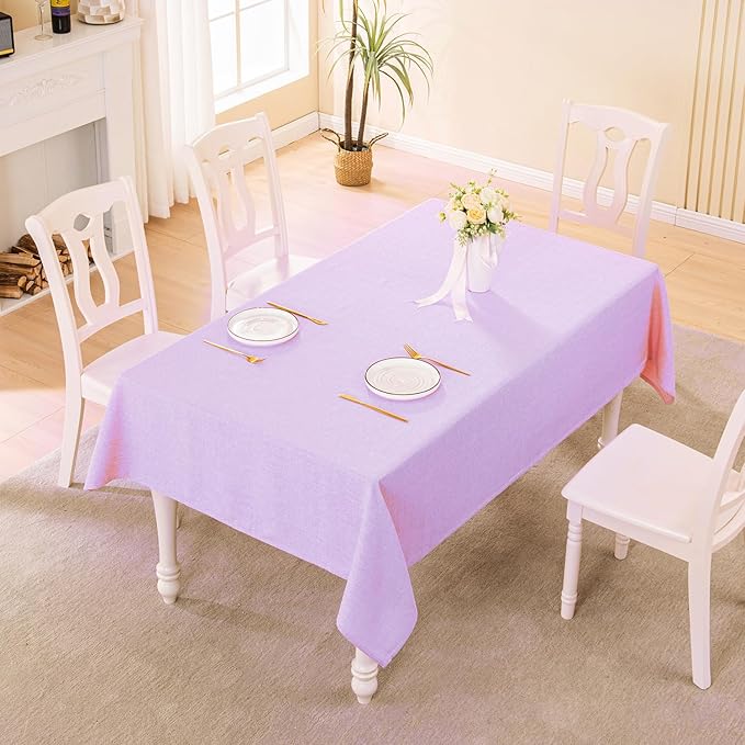 BALCONY & FALCON Rectangle Tablecloth Washable Wrinkle Resistant and Water