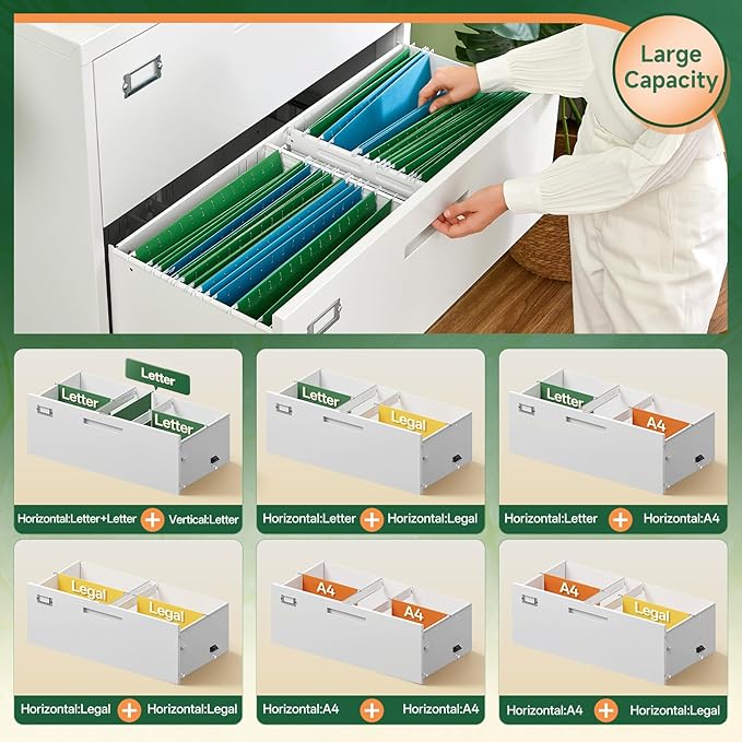 Letaya 2 Drawer Metal Filing Organization Office Cabinets