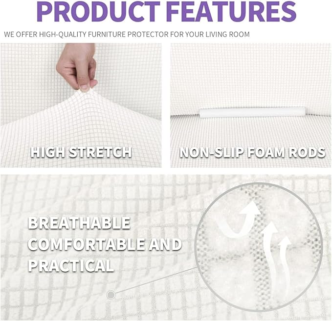 ZNSAYOTX Super Stretch Couch Cover Universal Sofa Covers