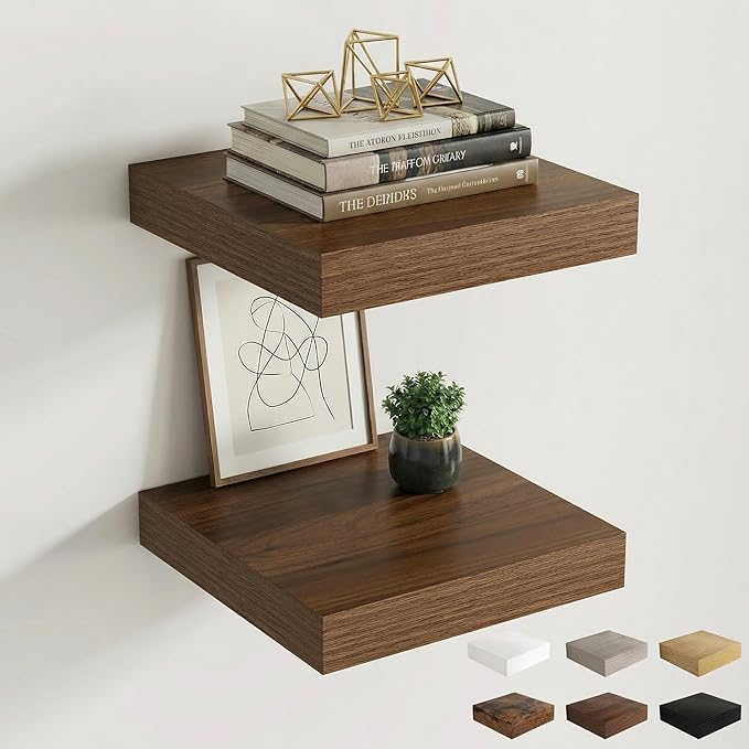 Dreamland Floating Shelves for Wall, Small Deep Floating Shelf Square Wall Shelf