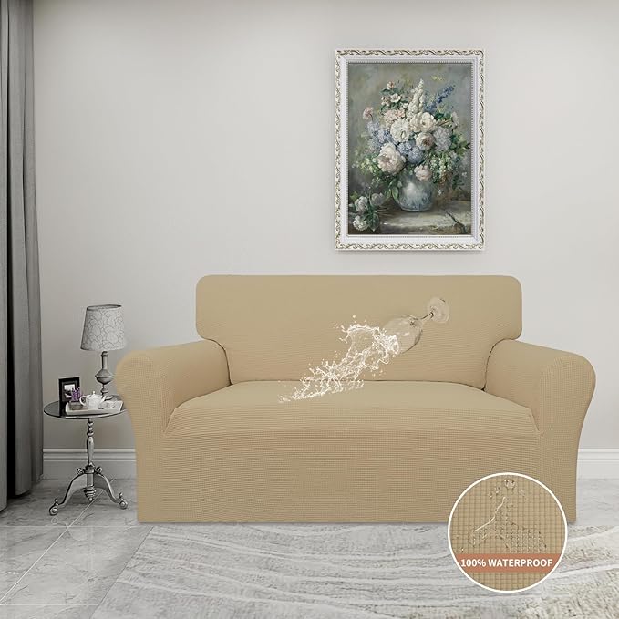 Easy-Going 100% Waterproof Oversized Loveseat Couch Cover, Dual Waterproof Sofa