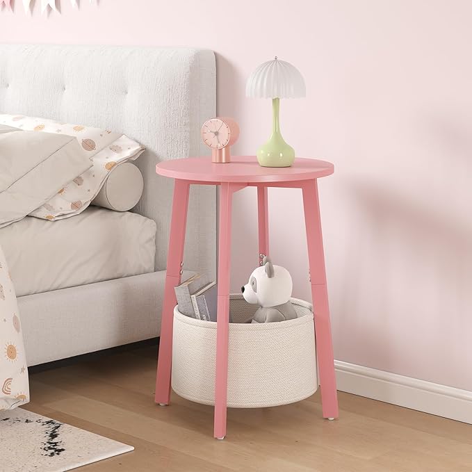 sthmec Small Round Side End Table