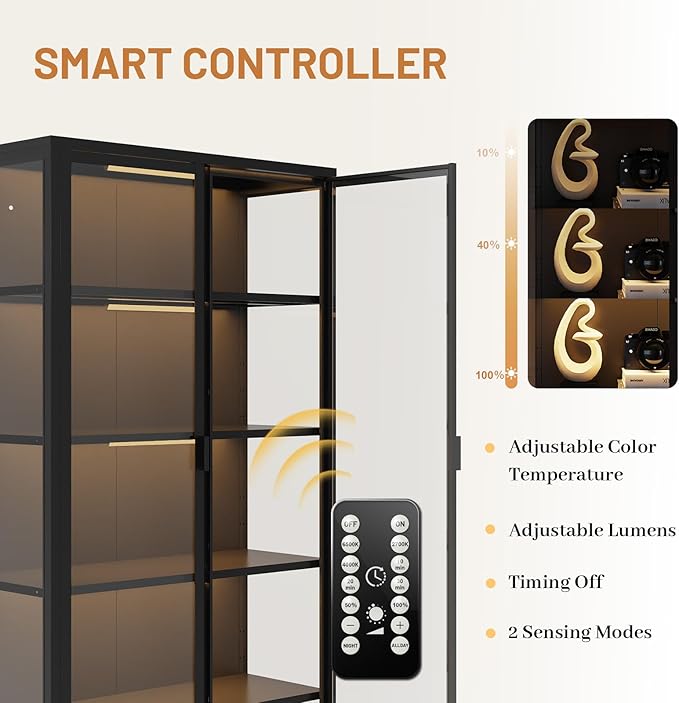 Eltean 71" H Display Cabinet