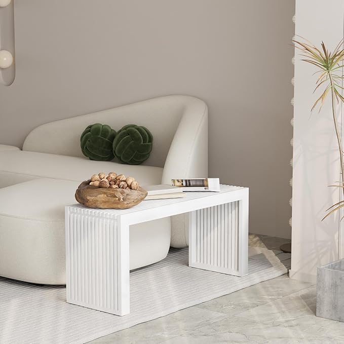 Bamboo Indoor Long Dining Bench, Outdoor Modern Wood Benches 35 Inch Bamboo