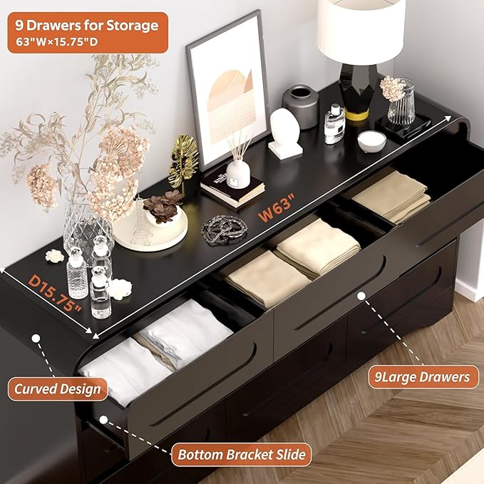 9 Drawer Dresser and Nightstand Sets