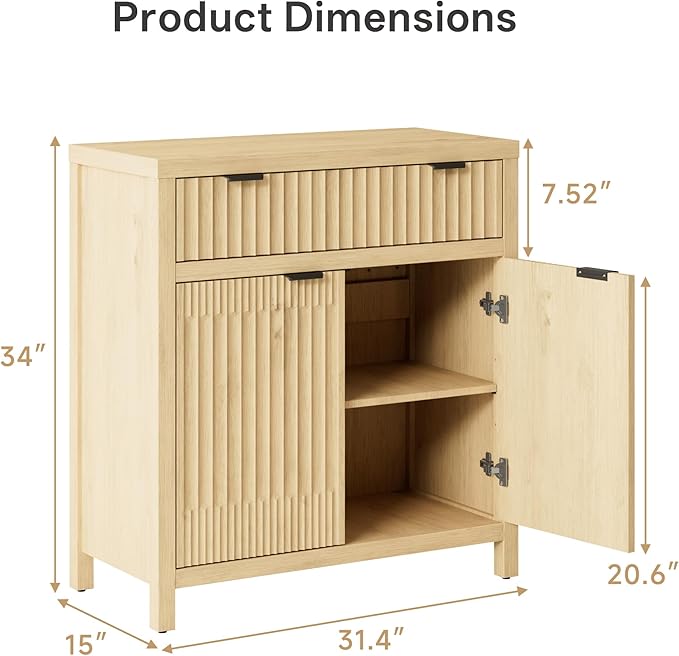 Fatmok Fluted Buffet Cabinet