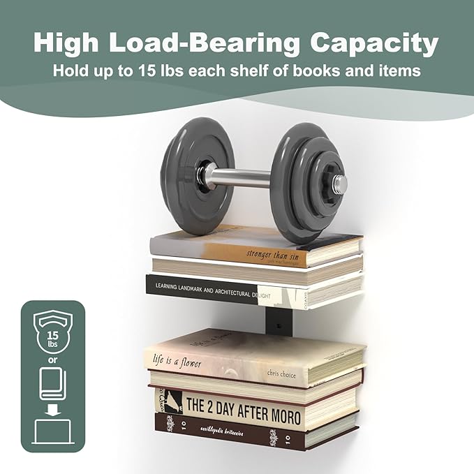 Mefirt Invisible Floating Bookshelves