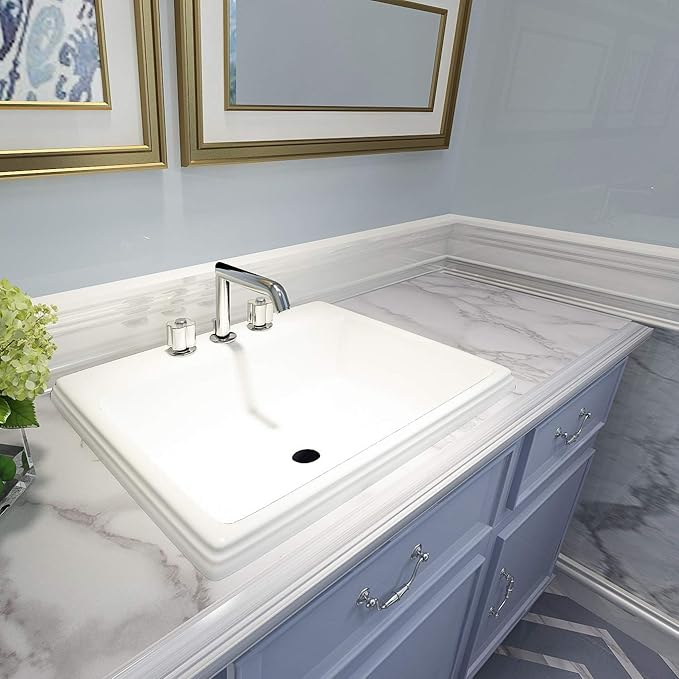 Art3d 17.3"x200" Marble Paper Countertops
