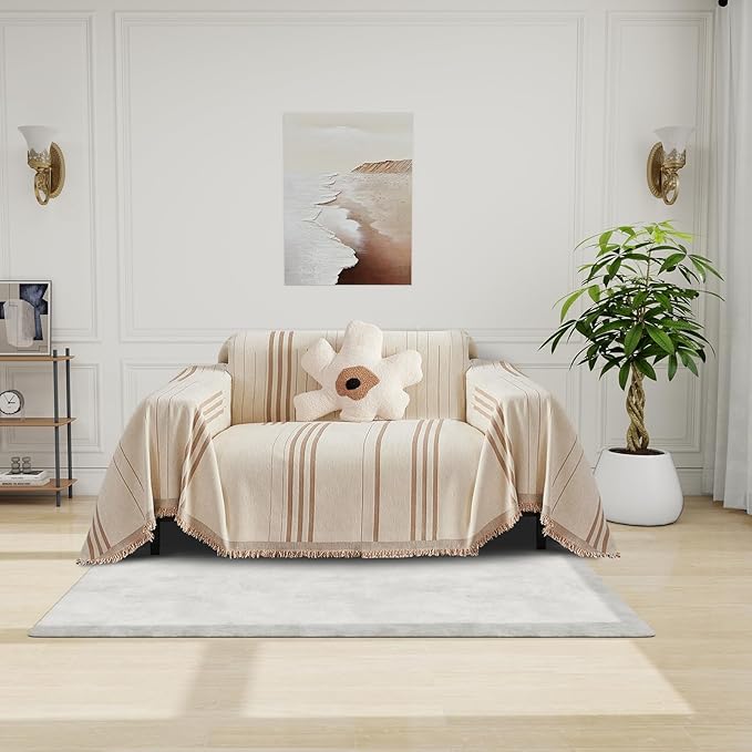 DREAMINGO Armchair Cover Washable Chenille Sofa Protector