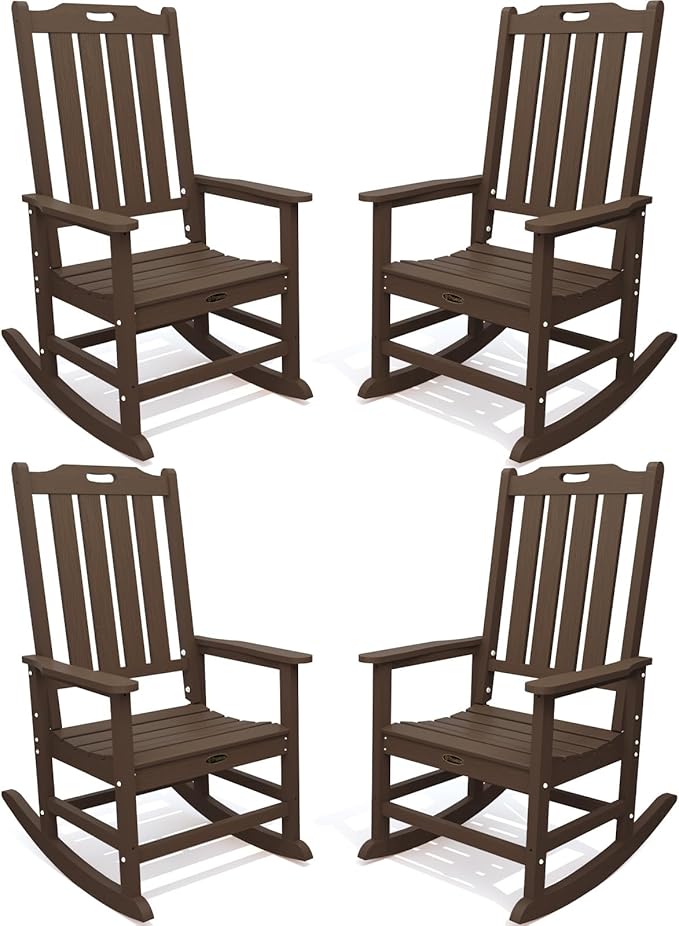 THOEOE Oversized Rocking Chair Set of 4, Outdoor Rocking Chair