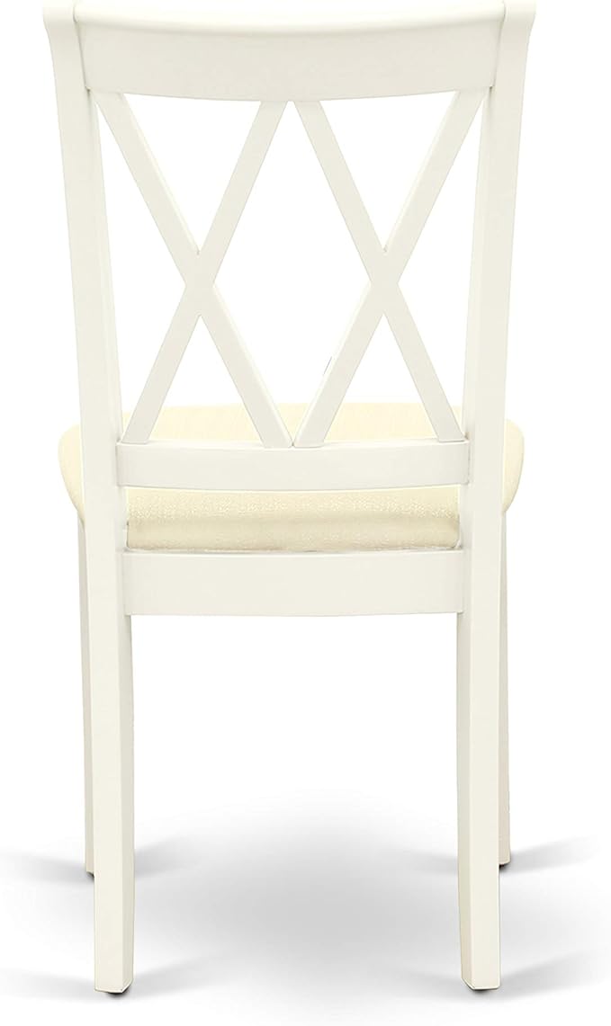 East West Furniture CLC-LWH-C Clarksville Kitchen Dining Chairs