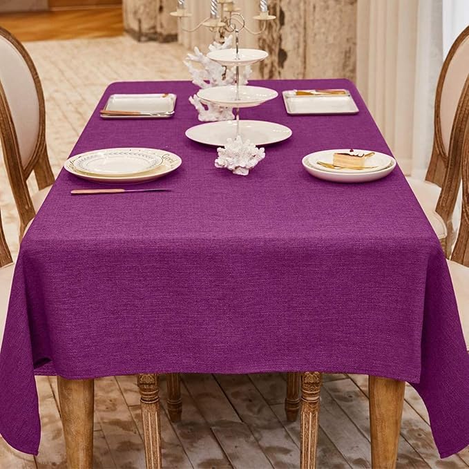 BALCONY & FALCON Square Tablecloth Washable Wrinkle Resistant and Water Proof