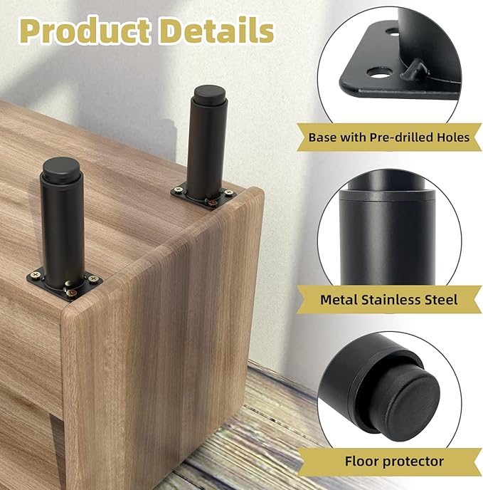 7"-12" Metal Adjustable Furniture Legs, Adjustable Height Replacement Legs