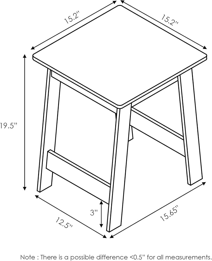 Furinno Beginning End Table, French Oak Grey