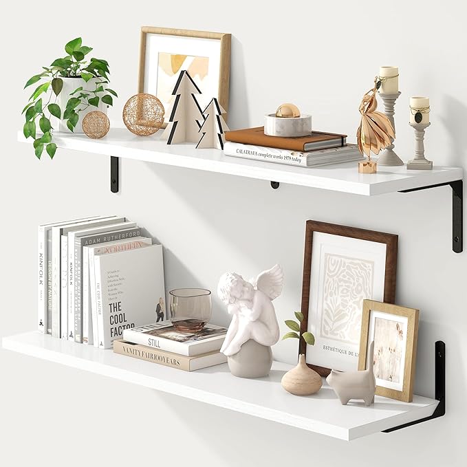 Fun Memories Deep Floating Shelves, 36W x 8D Floating Shelves Set of 2