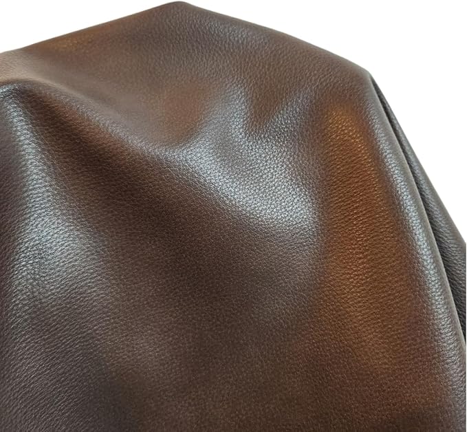 NAT Leathers | Cacao Brown Pebblegrain Soft Faux Vegan Leather PU | 4 Yards Cut