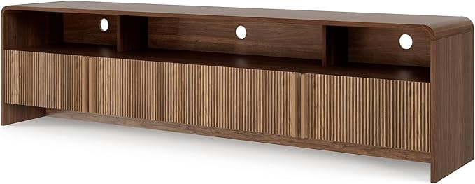 AMERLIFE 70" Fluted Wood TV Stand
