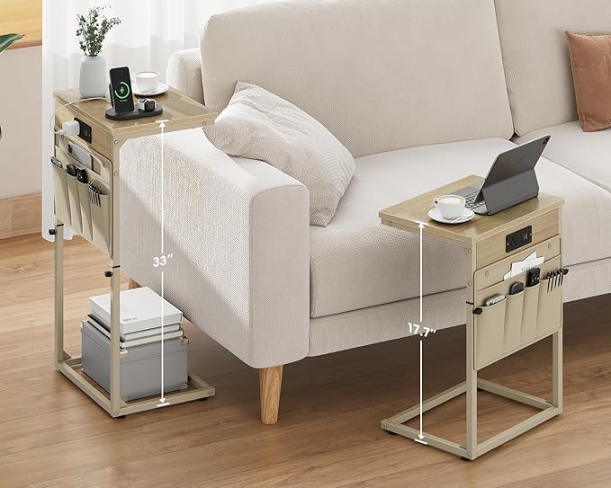 Vagusicc C-Shaped End Table