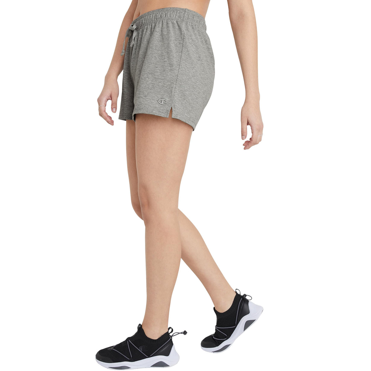 Champion Women's 5" Lounge Shorts, Standard Fit, Lightweight, Available in Regular and Plus, Oxford Gray, Small
