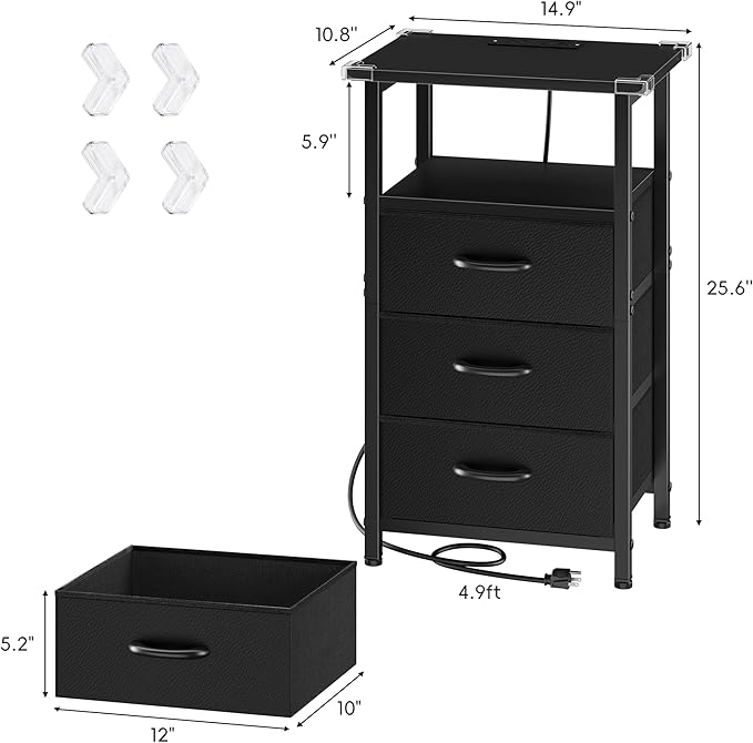 Vagusicc Nightstand Set of 2