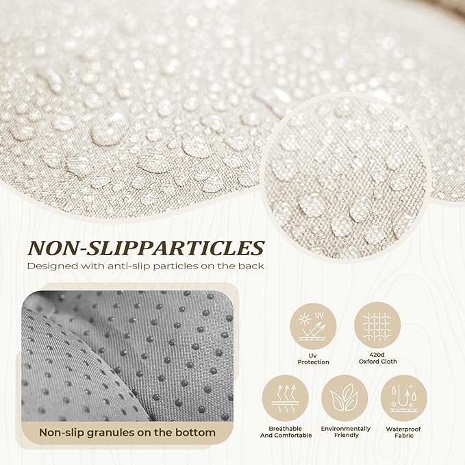 Outdoor Chaise Lounge Cushion, Waterproof 74.4x22x4.7 Inch Thick Cotton Filled