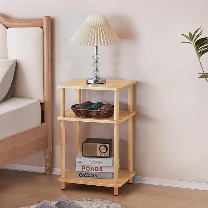 Apicizon 3 Tier End Table, Record Player Stand