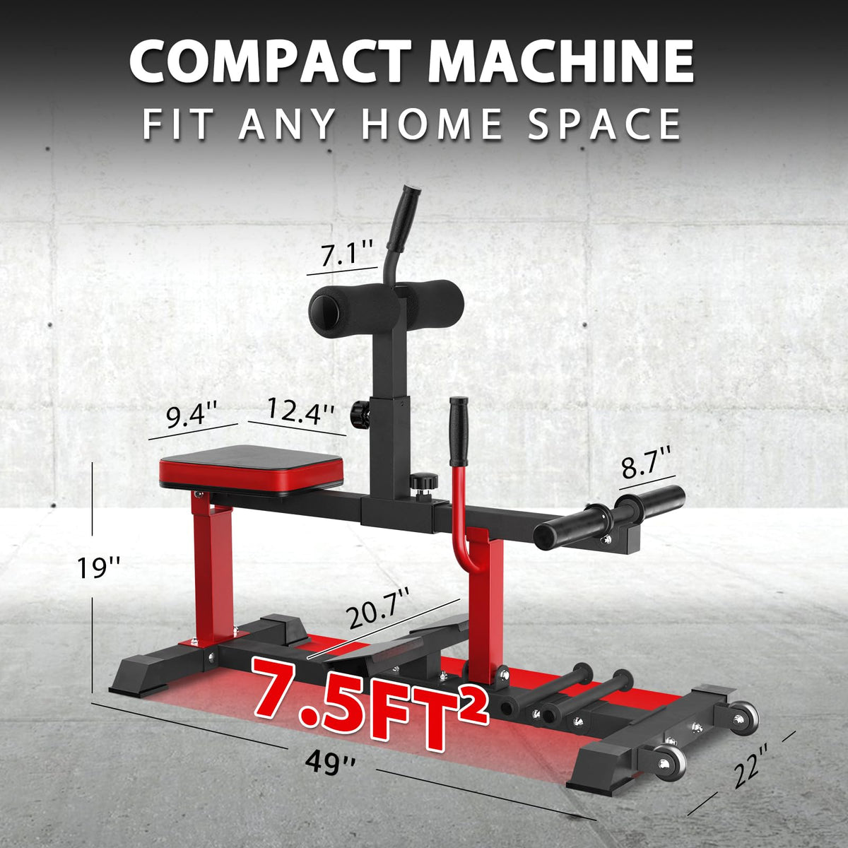 GMWD Adjustable Seated Calf Raise Machine with Band Pegs for Leg Training and Exercise - Home Gym Equipment