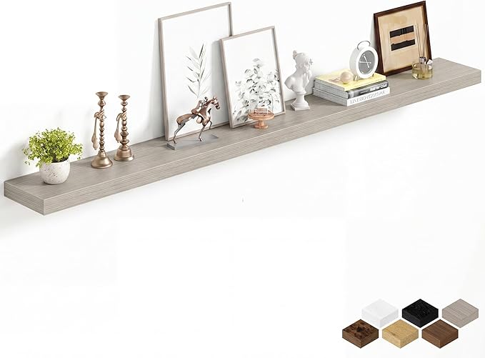 Fun Memories 72Inch Long Floating Shelves, 8 Inch Deep Shelves
