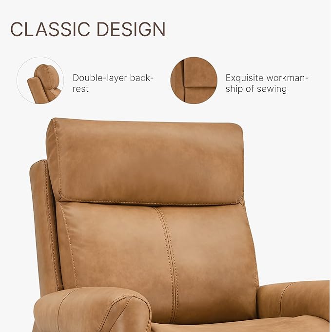 KISLOT Leather Recliner Chair for Adults Wall Hugger RV Recliner