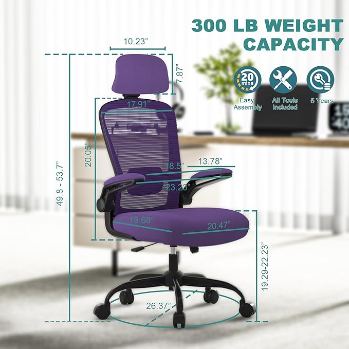 Mimoglad Office Chair, High Back Ergonomic Desk Chair