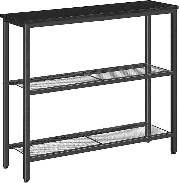 HOOBRO 29.5" Narrow Console Table, 3 Tier Entryway Table