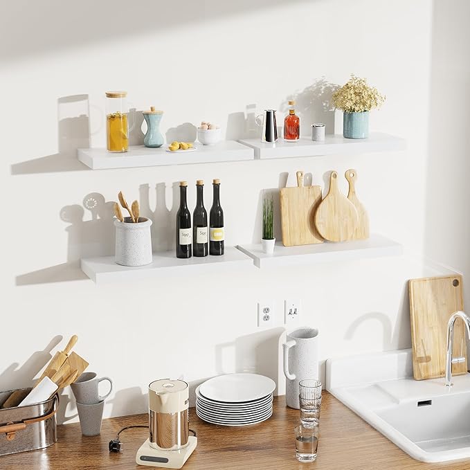 Bellsal Floating Shelves for Wall, Living Room, Bathroom Storage, Book Shelf