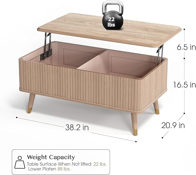 JOINICE Lift Top Coffee Table